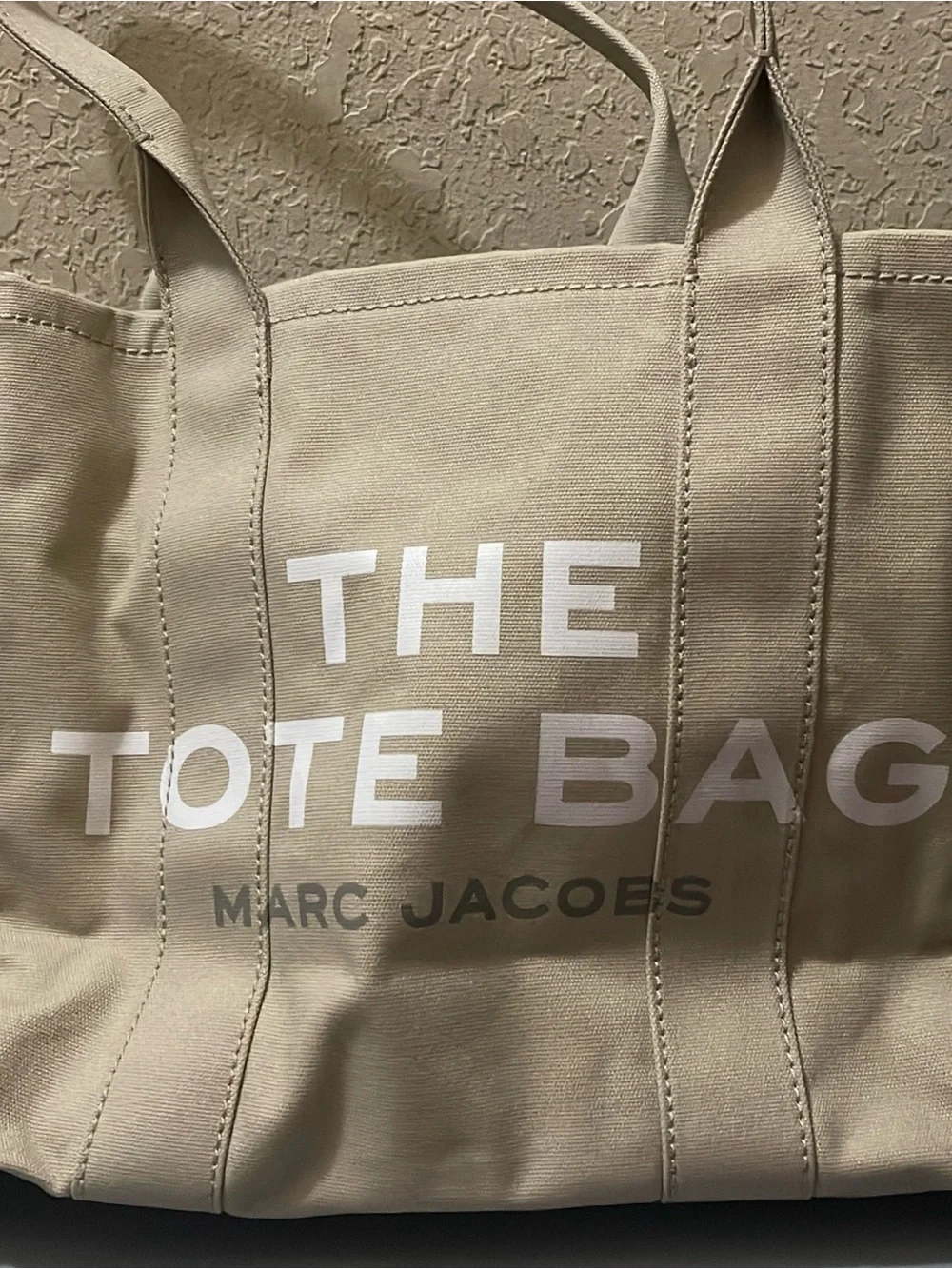 Marc Jacobs Cream Canvas Tote with Black Label